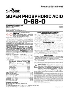 SUPER PHOSPHORIC ACID 0-68-0 - Simplot Tech …
