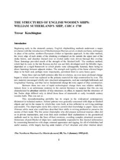 THE STRUCTURES OF ENGLISH WOODEN SHIPS: WILLIAM …