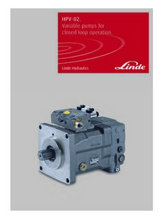 HPV-02. Variable pumps for closed loop operation. - Linde …