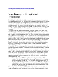 Your Teenager's Strengths and Weaknesses - Aish …
