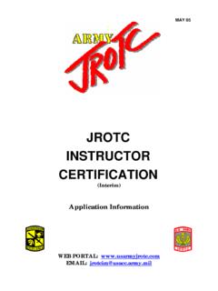 JROTC INSTRUCTOR CERTIFICATION