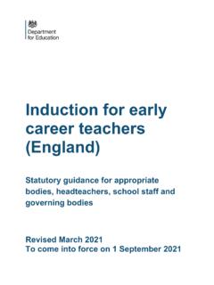 Induction for early career teachers (England)