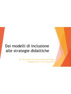 Dai modelli di inclusione alle strategie didattiche