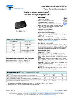 Surface Mount TRANSZORB Transient Voltage Suppressors