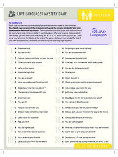 1126 5LoveLanguagesChildren Quiz - Focus Ministries