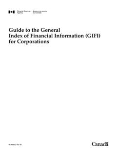 Guide to the General Index of Financial Information (GIFI ...