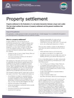 Property settlement - Department of Commerce