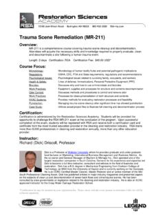 Trauma Scene Remediation (MR-211)