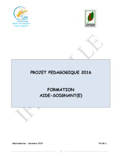 PROJET PEDAGOGIQUE 2016 FORMATION AIDE ... - …