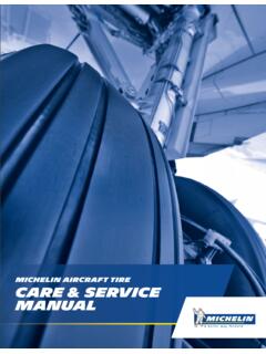Michelin Aircraft Tire care &amp; service manual