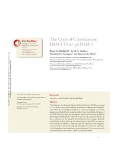 The Cycle of Classification: DSM-I Through DSM-5