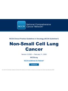 NCCN Clinical Practice Guidelines in Oncology NCCN ...