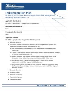 Implementation Plan - nerc.com