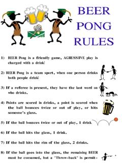 BEER PONG RULES
