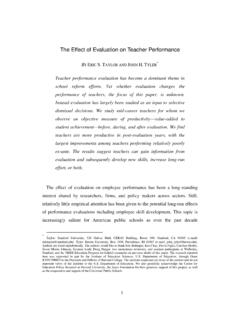 The Effect of Evaluation on Teacher Performance