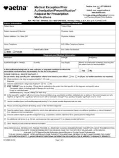Aetna Rx - Medical Exception/Prior Authrization ...