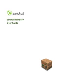 Zinstall WinServ User Guide