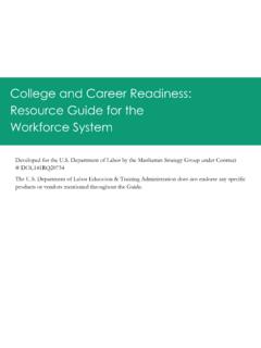 College and Career Readiness: Resource Guide for …