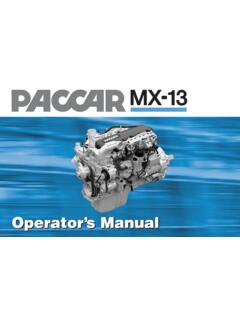 PACCAR MX-13 Engine Operator's Manual - Y53-1181-1A1