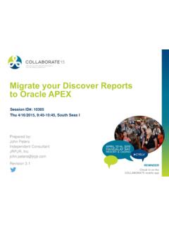 Migrate your Discover Reports to Oracle APEX - …