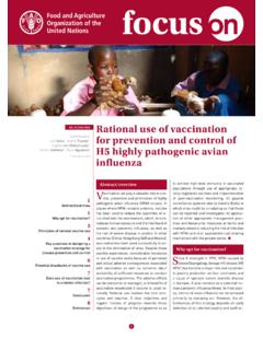 Rational use of vaccination for prevention and control of ...