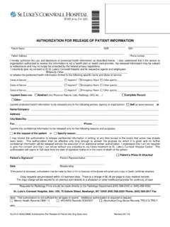 AUTHORIZATION FOR RELEASE OF PATIENT INFORMATION