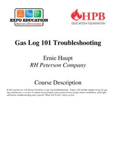 Gas Log 101 Troubleshooting