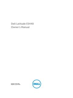 Dell Latitude E5440 Series Owner's Manual