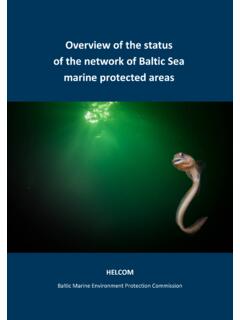 Overview of the status of the network of Baltic Sea marine ...