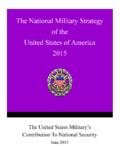 The National Military Strategy of the United States …