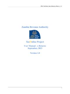 Zambia Revenue Authority TaxOnline Project - ZRA