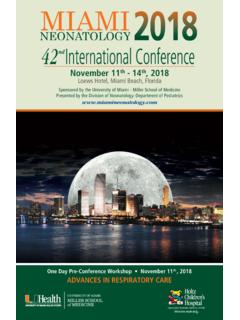 42 nd International Conference - pediatrics.med.miami.edu