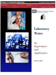 Laboratory Water - orf.od.nih.gov