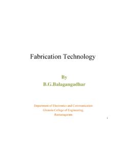 Fabrication Technology - Columbia University