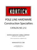 POLE LINE HARDWARE Construction Specialties