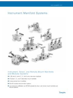 Instrument Manifold Systems (MS-02-445;rev G;en-US;Catalog)