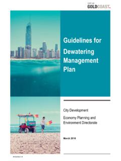 Guidelines for Dewatering Management Plan