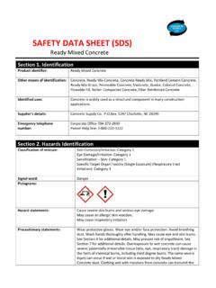 SAFETY DATA SHEET (SDS) - Concrete Supply Co.