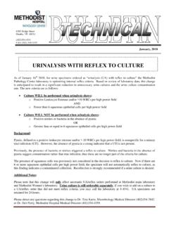 URINALYSIS WITH REFLEX TO CULTURE - The Pathology …
