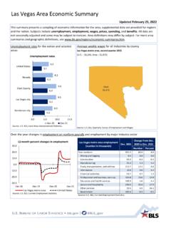 Las Vegas Area Economic Summary - Bureau of Labor …