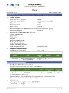 Safety Data Sheet: Ethanol
