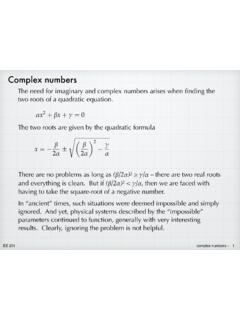 complex numbers - Iowa State University