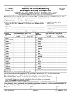 Form 8508 Request for Waiver From Filing OMB Number ...