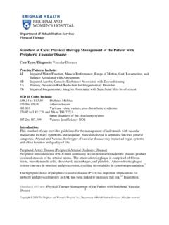 Standard of Care: Physical Therapy Management of the ...
