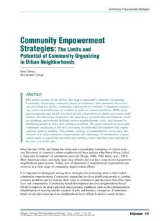 Community Empowerment Strategies - HUD USER