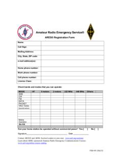 Registration Form - American Radio Relay League