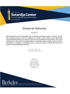 Drones for Deliveries