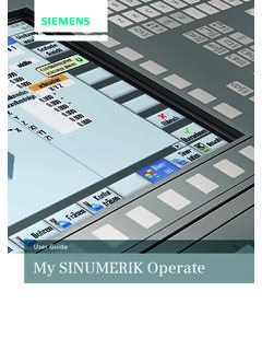 SINUMERIK Operate User Guide - Siemens