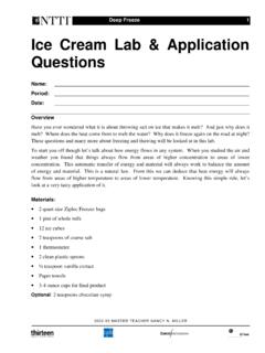 Ice Cream Lab &amp; Application Questions - thirteen.org