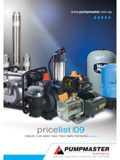 2009 Price List - Pumpmaster